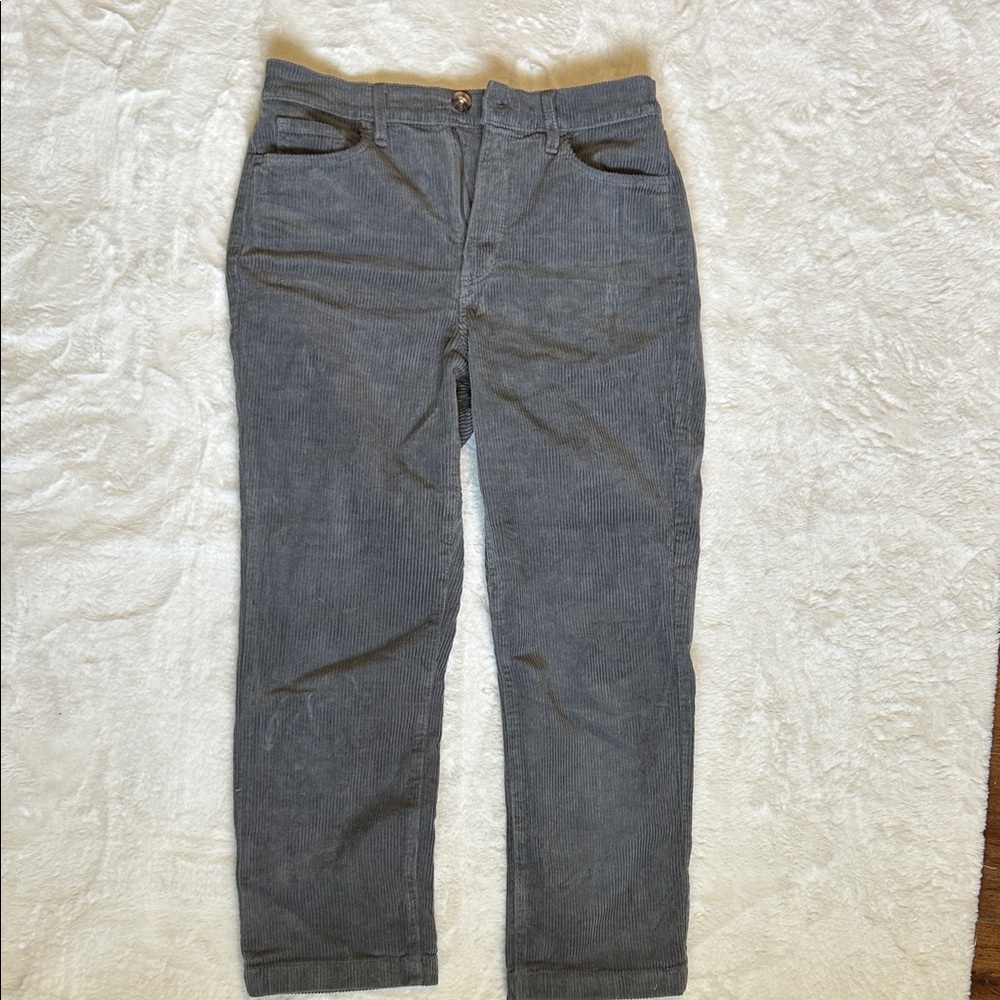 Loft Charcoal Corduroy Pants — Classic Straight Cut size 6 (28)